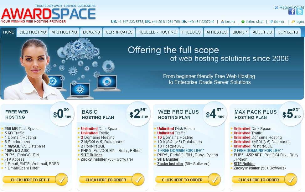 awardspace awardspace主机介绍