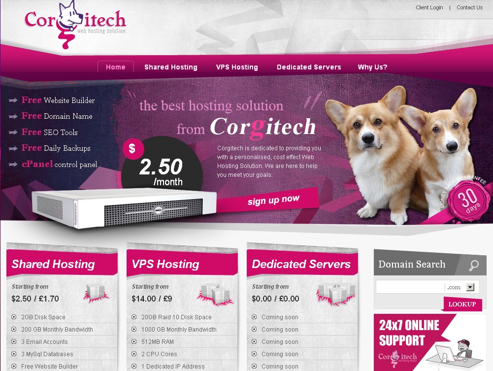 corgitech VPS5折促销 750M内存基于vmware 6个数据中心-国外主机测评