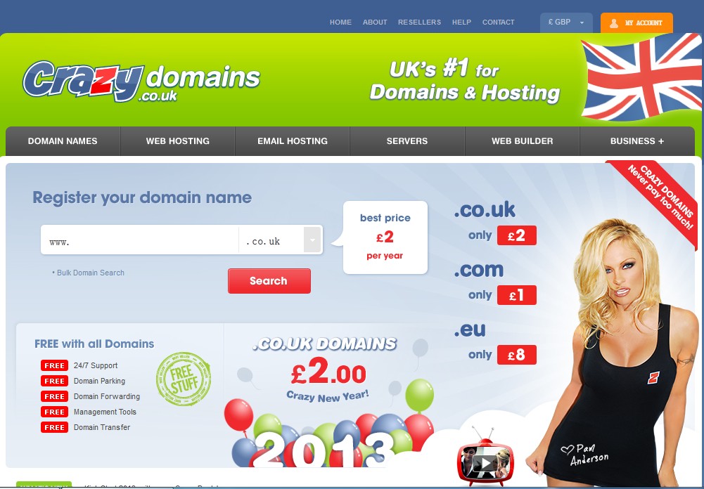 crazydomains crazydomains继续域名超低价com1英镑等