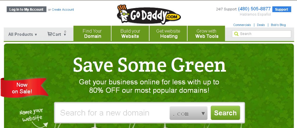 godaddy3月4.95美元注册com(国人可用)-国外主机测评