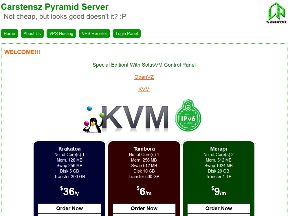 PyramidServer-1g内存KVM月付6.9美元/达拉斯-国外主机测评