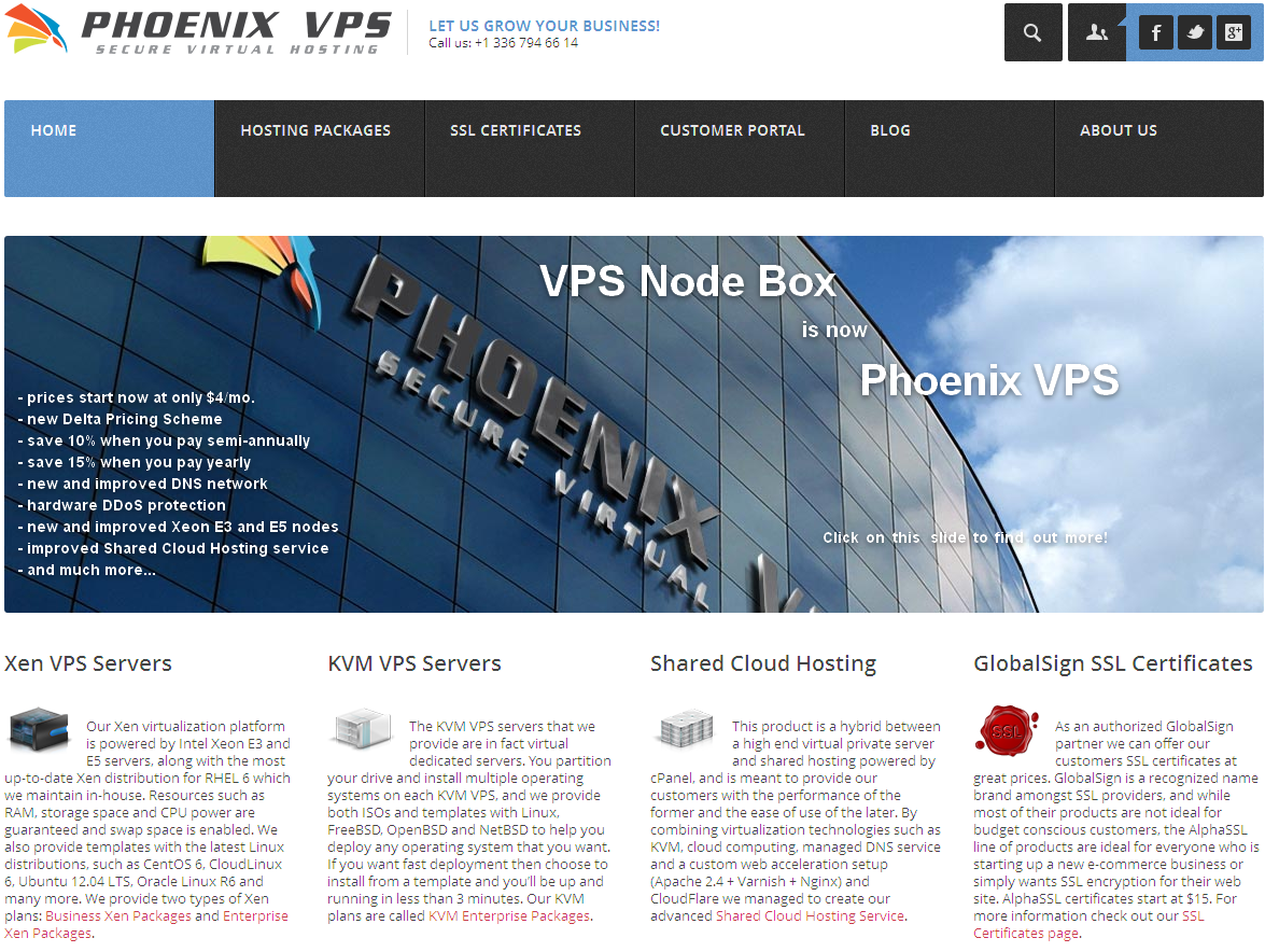 phoenixvps phoenixvps-512M内存/xen/kvm/月付7美元