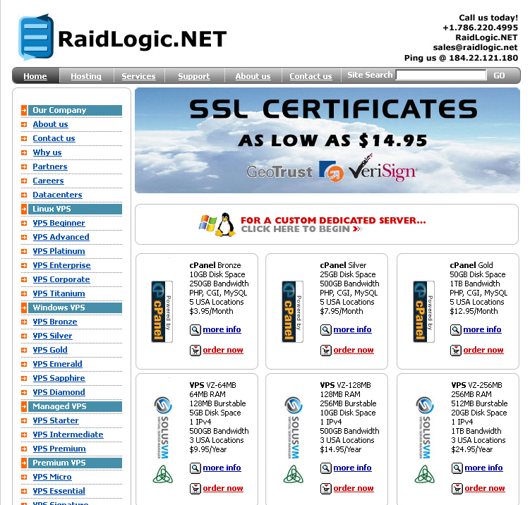 RaidLogic-256M内存/年付25刀，首次降价-国外主机测评