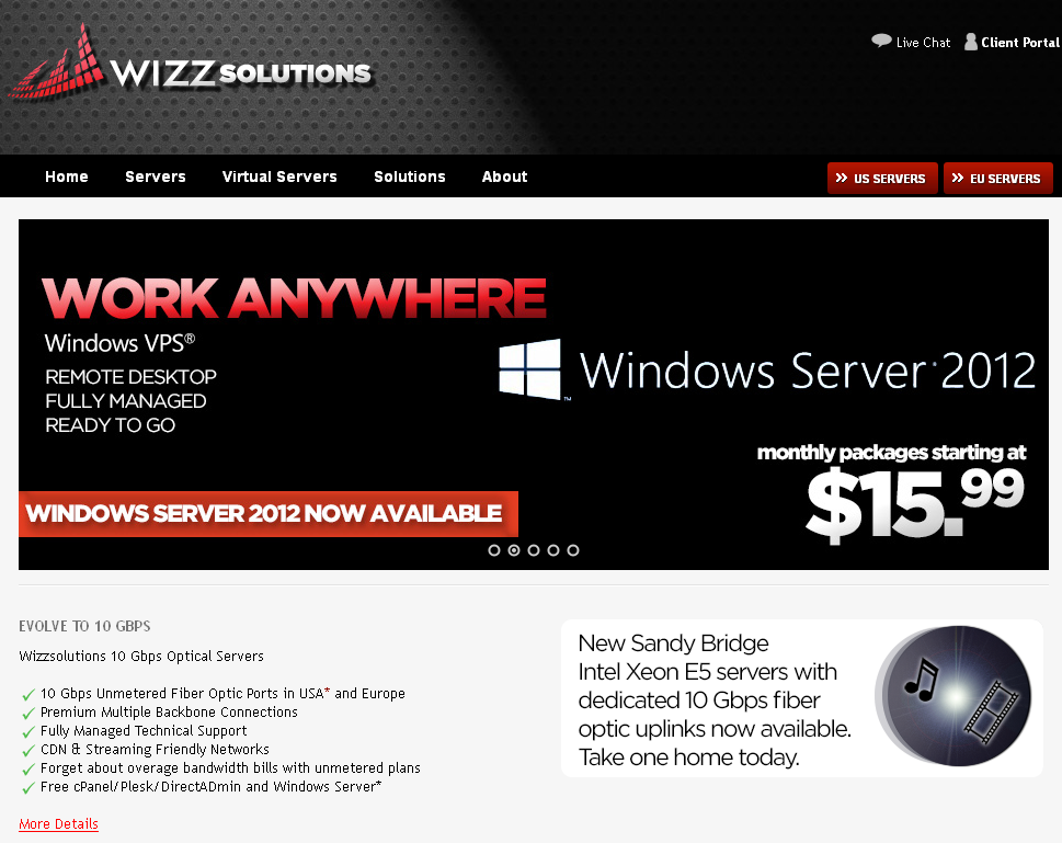 wizzsolutions WizzSolutions特价高端VPS/4G内存/150G硬盘/15T流量（全管理型）