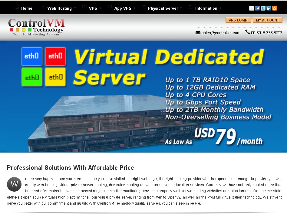 controlvm controlvm-768m内存(xen)/50g硬盘/G口/凤凰城/德国/马来西亚/10刀