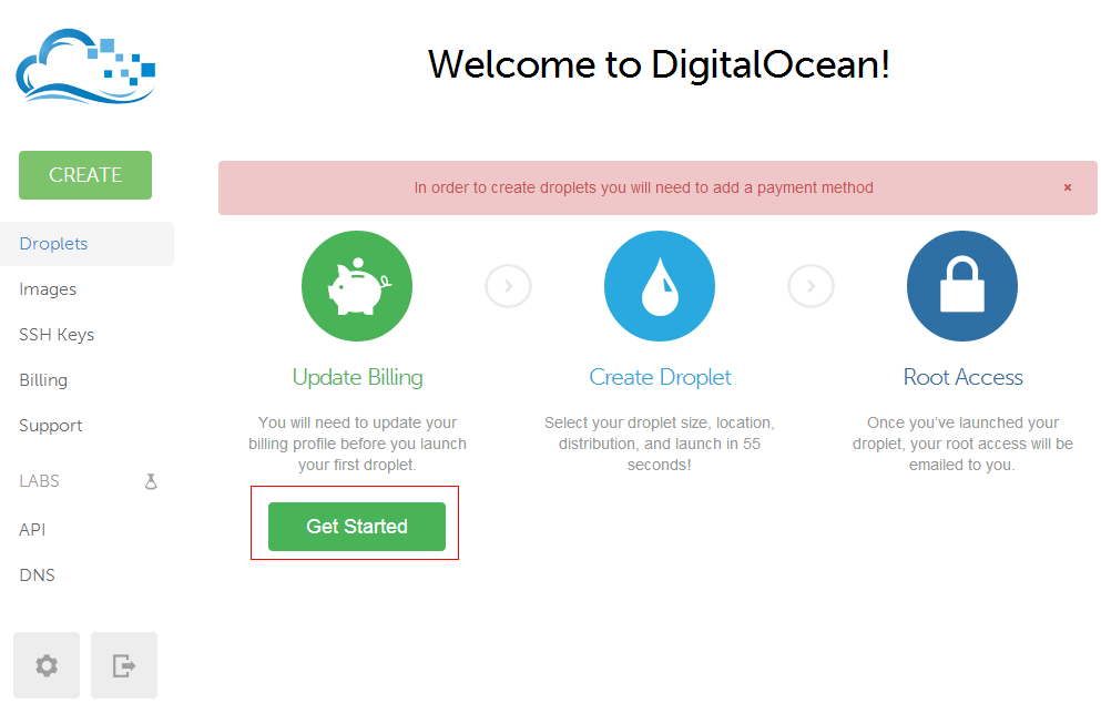 digitalocean注册及使用简单教程
