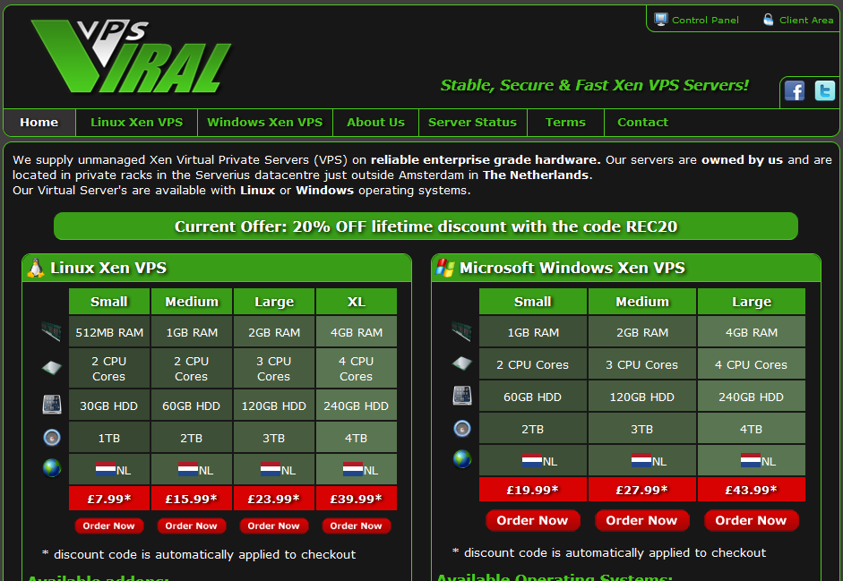 推荐:viralvps-4.59$/XenPv或/Hvm/256内存/15g硬盘/750g流量/10G端口-国外主机测评