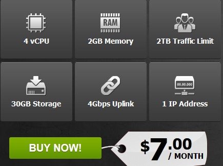 17 vpsdime-7美元/6g内存/4核/30g硬盘/2T流量/4G端口