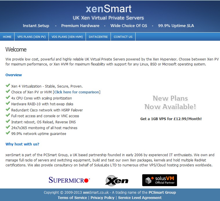 XenSmart-2.39￡/256m内存/15g硬盘/250g流量/英国-国外主机测评