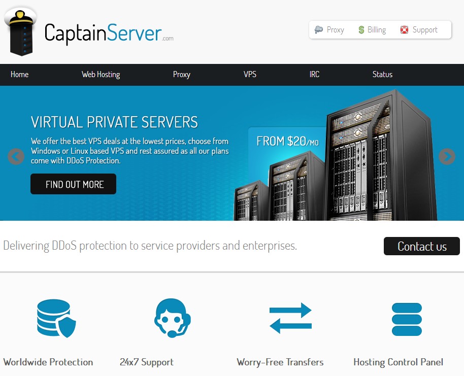 captainserver-3.75$/Kvm/1g内存/100M不限量-国外主机测评