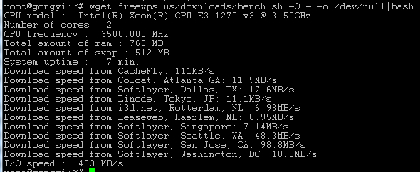 6 效果不错:ethernetservers-768M内存VPS简单测评