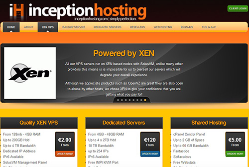 inceptionhosting-7.5欧年付/128m内存/3g硬盘/350g流量/达拉斯/荷兰/英国-国外主机测评