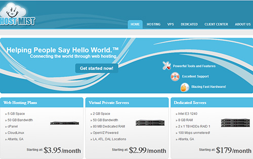 推荐:HostMist-$10/年/128m内存/15g硬盘/200g流量/洛杉矶/亚特兰大-国外主机测评