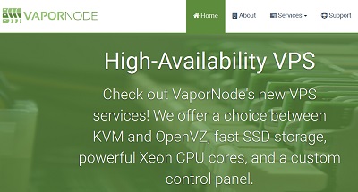 vapornode-$7/KVM/1G内存/30gSSD/2T流量/凤凰城-国外主机测评