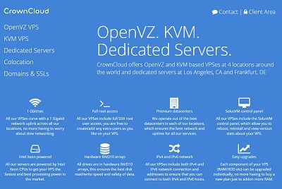 crowncloud-$30/年付/KVM/512m内存/20G硬盘/1T流量/德国-国外主机测评