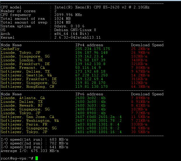 h13 hostus新加坡softlayer机房VPS测评[1G内存]