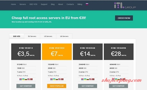 【乌克兰】ITLDC-2.35欧/kvm/512m内存/15gSSD/100m不限量/5数据中心-国外主机测评