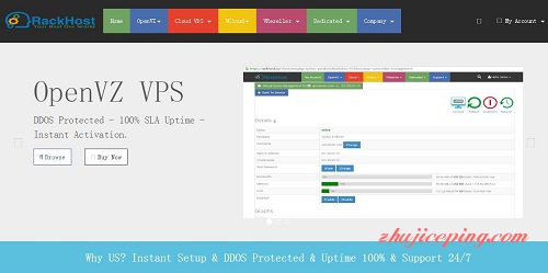 rackhost-$3.5/10g端口/不限流量/KVM/512M内存VPS-国外主机测评