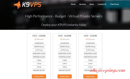 k9vps k9vps-年付5.94美元/128M内存/10g硬盘/500g流量/洛杉矶