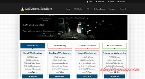 123systems VPS贱卖：123systems-256m内存VPS年付4.5美元