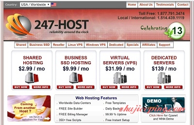 247-host #推荐# 247-host-虚拟主机/月付1.49美元/100g硬盘/不限流量