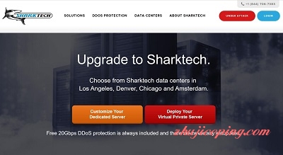 鲨鱼机房sharktech正式接入CN2中国优化网络，高防服务器+高防VPS