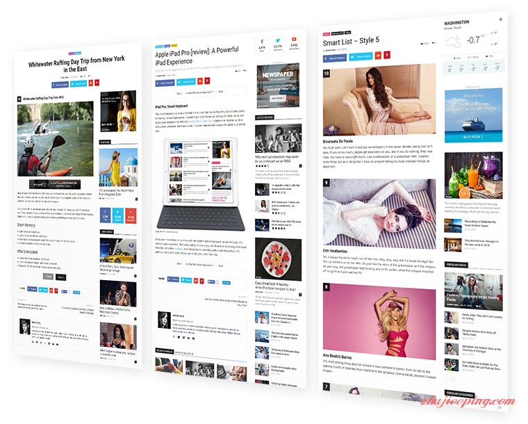 smart-image wordpress主题推荐（1）：newspaper，1个通杀40个，上百种组合，万能建站主题