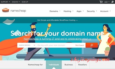 namecheap Namecheap-17周年大促：虚拟主机1美元/年，.com年付8.8美元