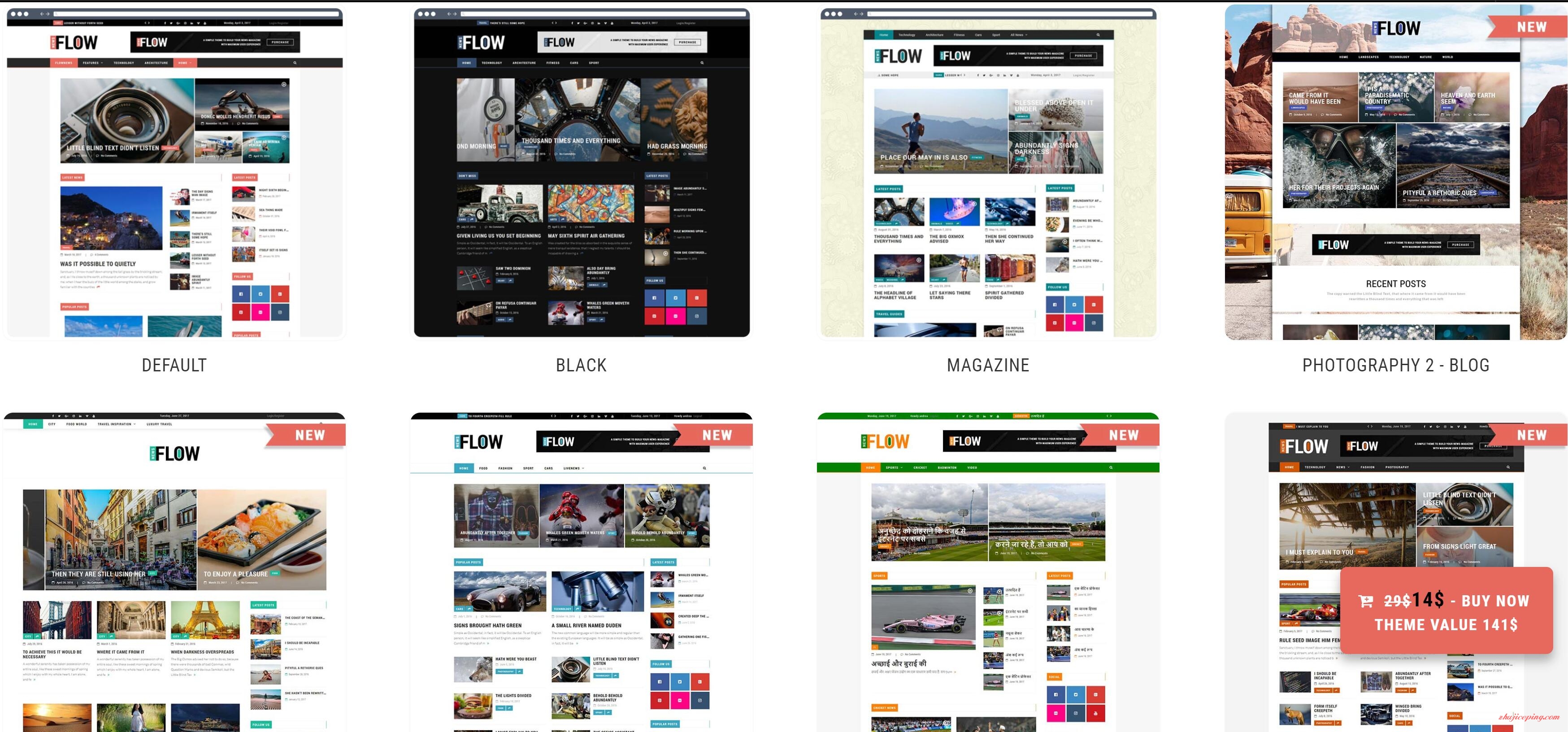 33 themeforest -wordpress收费主题5折促销推荐，低至14美元