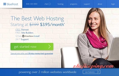 bluehost-1 #blackfriday# bluehost -3.3折/主机低至2.65美元/月送域名一个