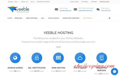 veeble veeble，一个提供windows 2003不限流量的VPS服务商