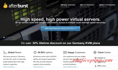 afterburst -美国/德国VPS，1Gbps带宽，不限流量，月付10美元起-国外主机测评