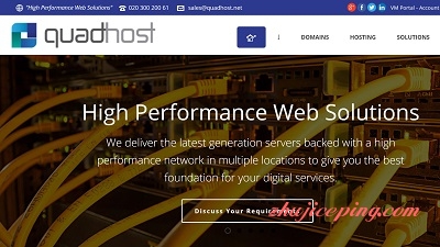 quadhost - £15/年,256M内存KVM虚拟VPS,自定义ISO-国外主机测评