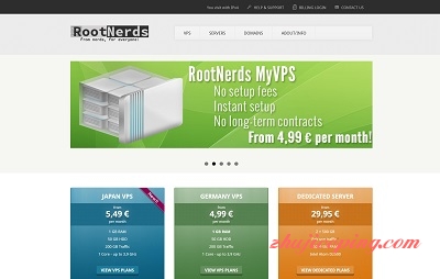 rootnerds：日本直连VPS，€5.49/1g内存/50g硬盘/日本verizon线路