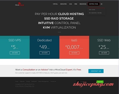 mivocloud：5欧/OpenStack云/2g内存/40gSSD/不限流量/俄勒冈州-国外主机测评