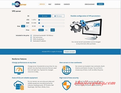 neoserver：$4/月，KVM，俄罗斯VPS，100Mbps不限流量-国外主机测评