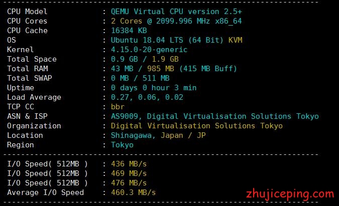 dgv1 digital-vm：告诉你效果如何，日本10Gbps带宽不限流量VPS测评，有惊喜