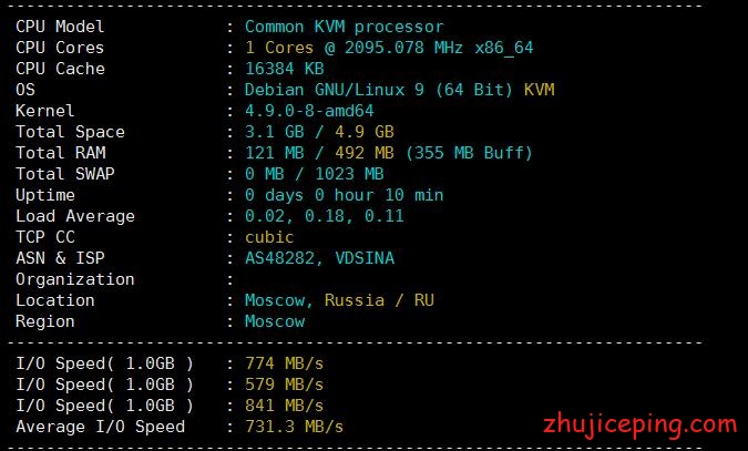 vdsina：按天计费(0.2元/天)+不限流量的俄罗斯VPS，送上测评数据