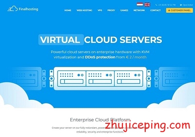 finalhosting：€2/月，荷兰VPS，1G内存/30gSSD/不限流量，自定义任意ISO，免费超高防