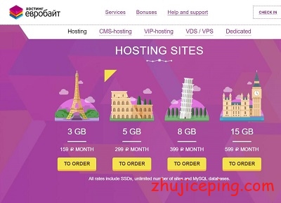 eurobyte：31元起，俄罗斯/荷兰，不限流量KVM虚拟VPS，//国人应该较少-国外主机测评