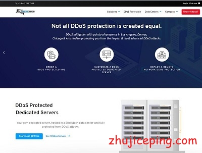 sharktech：60G高防服务器（物理机），$99/月，1Gbps带宽不限流量；$305，10Gbps带宽不限流量-国外主机测评
