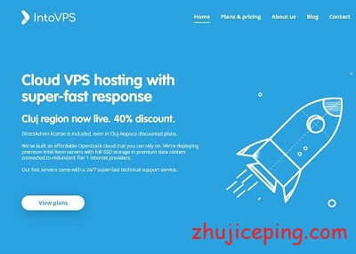 intovps intovps：罗马尼亚VPS，一律5折，送DirectAdmin面板，高端货，OpenStack+KVM+NVMe+2*40G带宽