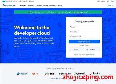 digitalocean：2019/10，注册默认送50美元，云服务器，14个可选机房-国外主机测评