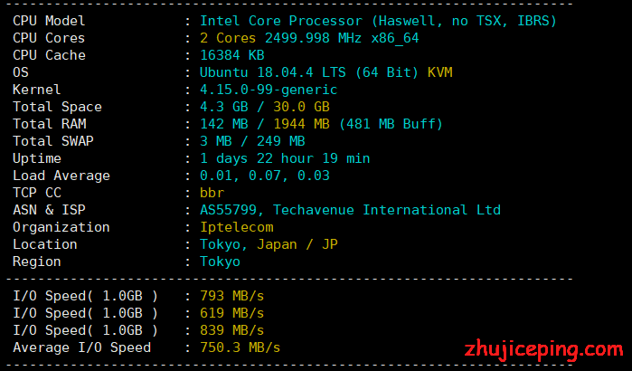 gigsgigscloud：日本 CN2 VPS简单测评，难得一见的200Mbps日本cn2，带你进入有钱人的世界！-国外主机测评