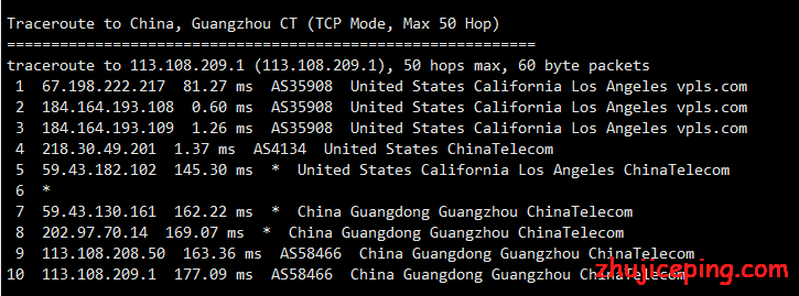 hotiis：洛杉矶三网CN2 GIA VPS测评，100Mbps带宽，晚高峰也不含糊！