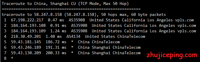 hotiis：洛杉矶三网CN2 GIA VPS测评，100Mbps带宽，晚高峰也不含糊！