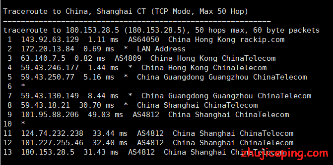 hotiis：香港VPS简单测评，电信和移动走cn2 gia（最高50M带宽），联通直连