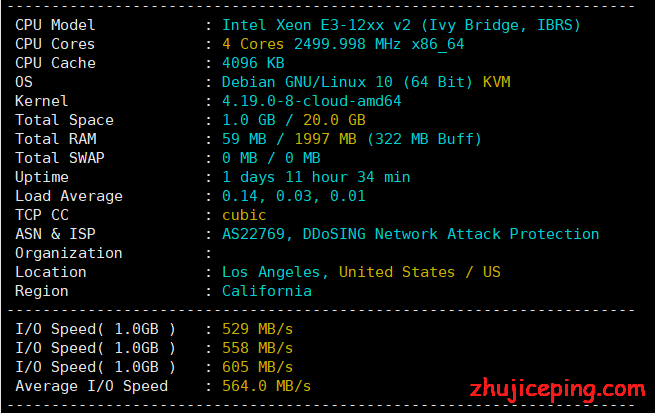 pyclouds:(美国洛杉矶) cn2 gia vps,36元/月,512M内存/1核/10gSSD/500g流量,额外流量每T-80元/月-国外主机测评