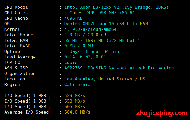 pyclouds：(美国洛杉矶) cn2 gia vps，36元/月，512M内存/1核/10gSSD/500g流量，额外流量每T-80元/月-国外主机测评