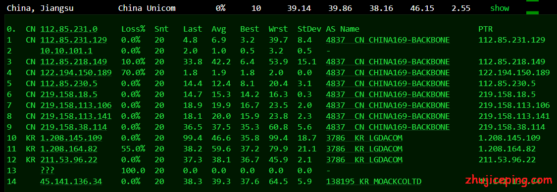 hykr10 hostyun：韩国cn2 VPS，低至17元/月，三网都直连，KVM/512M内存/1核/10gSSD/512G流量，附上韩国CN2测评数据